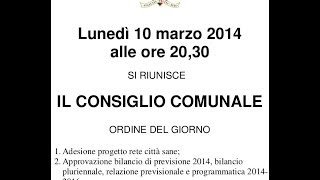 preview picture of video 'Consiglio Comunale @ San Pellegrino Terme | 10 marzo 2014'