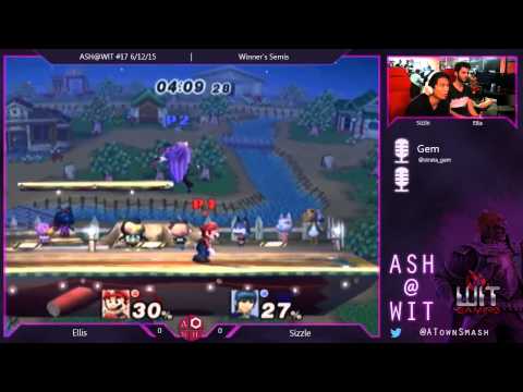 PM Winner's Semis ASH@WIT 6/12/15 - Ellis (Mario) vs Sizzle (Marth)