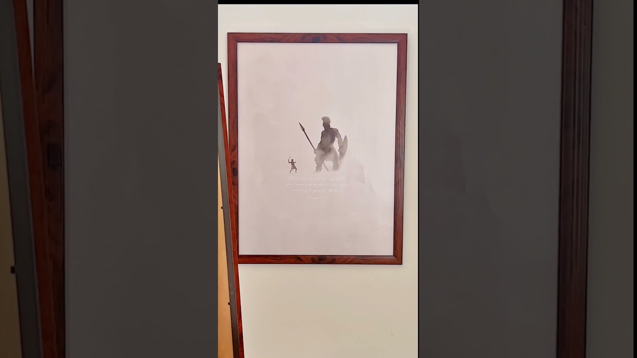 David & Goliath ❤️Get it at magictreeprints.com 😍#christianart #christiangirl #christianmom #faith