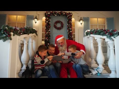 Mischievous Boys Taking Away Present From Santa Claus. | Stock Footage - Videohive