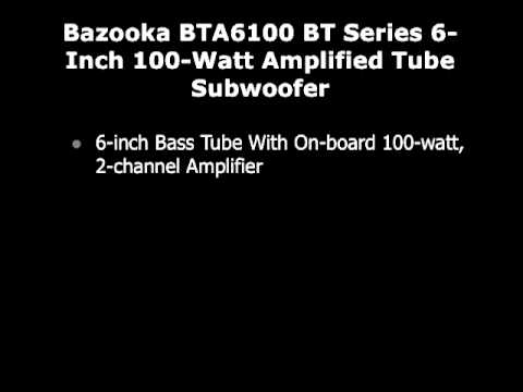 Subwoofer Auto: Bazooka BTA6100 BT Series 6-Inch 100-Watt Amplified Tube Subwoofer