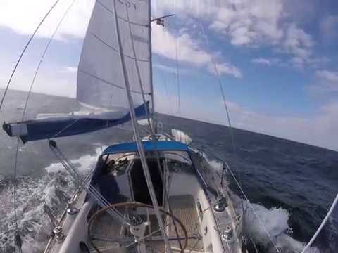 Von Roenne nach Sassnitz bei NW 5-6 Beaufort