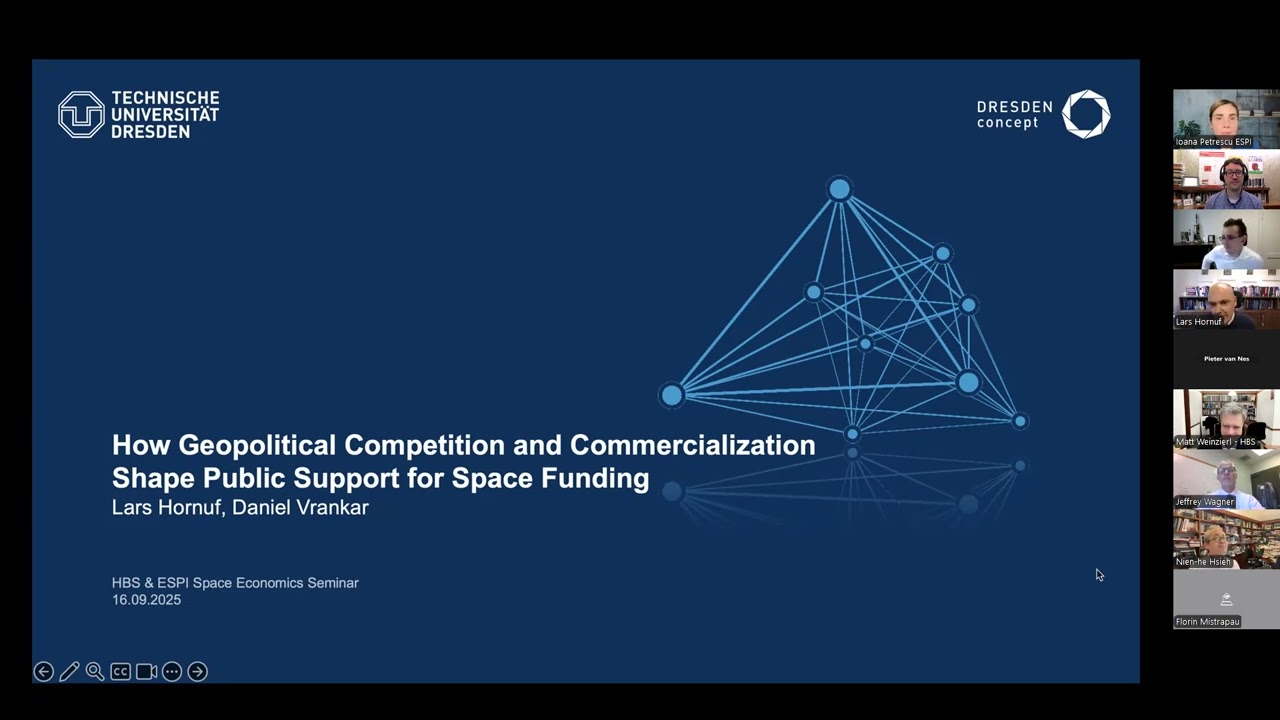How Geopolitical Competition and Commercialization Shape Public Support for Space Funding