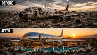 Abandoned Private Jet Restored to Breathtaking Luxury Mansion