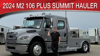 A preview image of the linked video showcasing 2024 Freightliner M2 106 Plus Summit Hauler