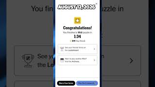 NYT Midi X-Word 8/12/26 | #nytcrosswordanswers #wordpuzzlegame #crosswordpuzzles