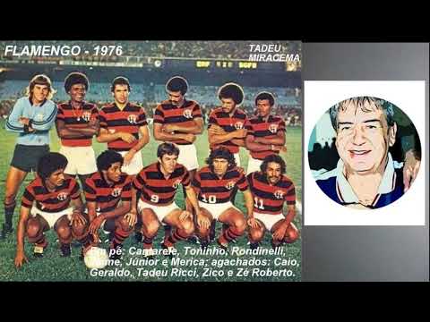🔴Flamengo 3 x 0 Bangu gol de Tadeu com Januário de Oliveira Rádio Nacional 1976