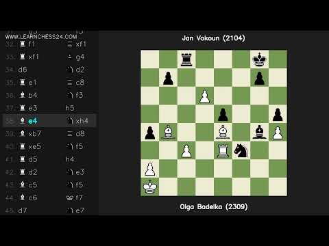 Damenbauernspiel: Olga Badelka (2309) vs Jan Vokoun (2104)