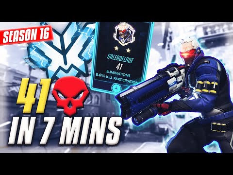 41 ELIMS IN 7 MINUTES !! GODLIKE SOLDIER 76 by "Gale" [S16 TOP 500]
