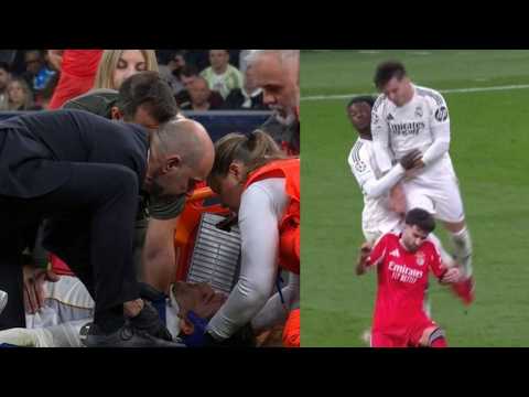 Raúl Asencio injury vs Benfica vs Real Madrid after Collision with Eduardo Camavinga