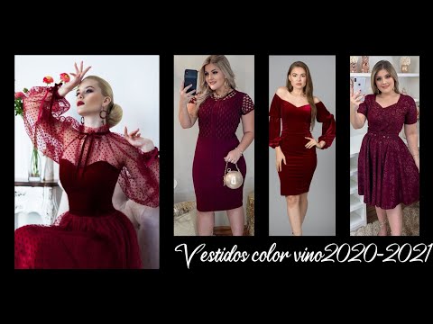 VESTIDOS COLOR VINO❤️😃😃/MODA2020/TENDENCIA 2021/@PONTE FASHION