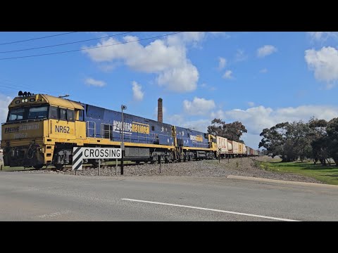 4PM4 PN Steelie + intermodal (NR62 & NR47), Spencer Jnc to Melbourne, 1247, 29/9/24, Stawell VIC