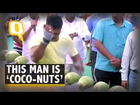 Man Breaks World Record, Smashes 92 Coconuts In Less Than a Min
