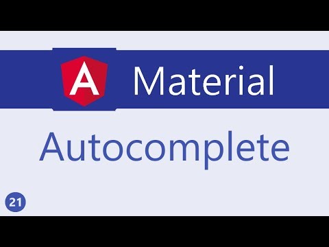 Angular Material Tutorial 21 Autocomplete