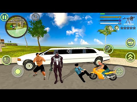 Venom Spider Rope Hero Vice Town #15 - Cops Vs Army War - Android Gameplay