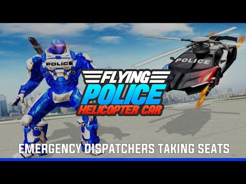 Flying police helicopter car transform robot game level 3 \ interesting game for Android