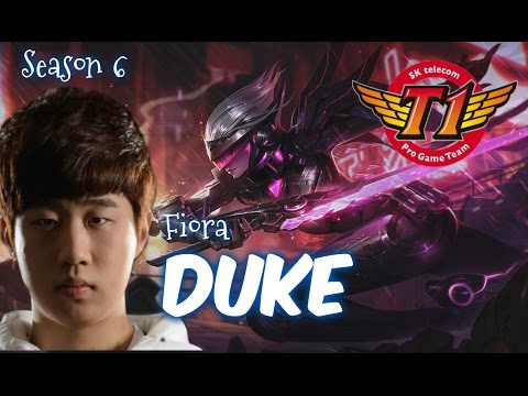 SKT T1 Duke FIORA Mid vs Zed - Patch 6.3 KR | League of Legends
