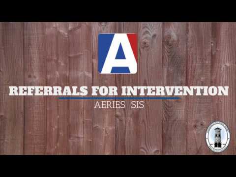Referrals For Interventions In Aeries