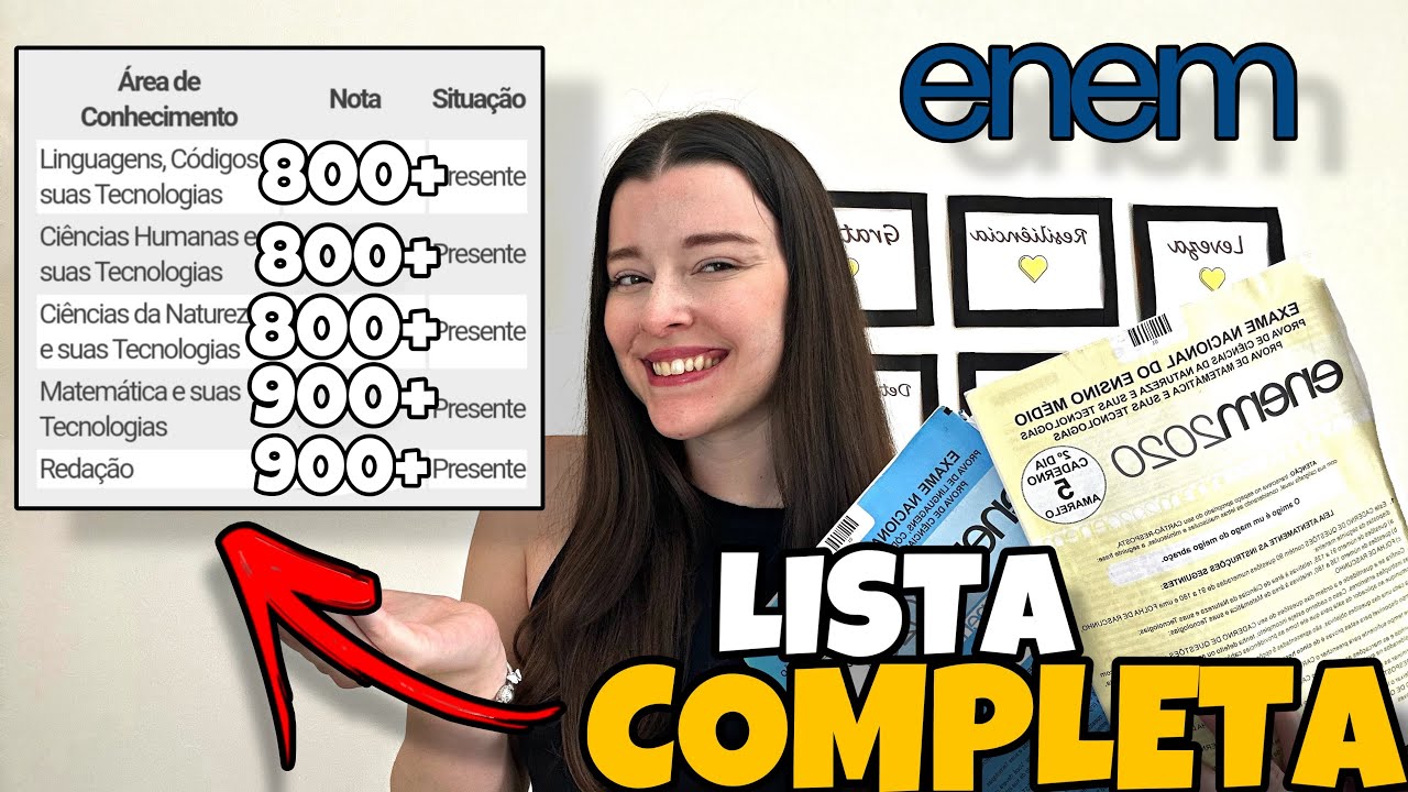 O QUE ESTUDAR PARA O ENEM 2024 EM 2 MESES | Lista Completa do Que Estudar Para o Enem!!!
