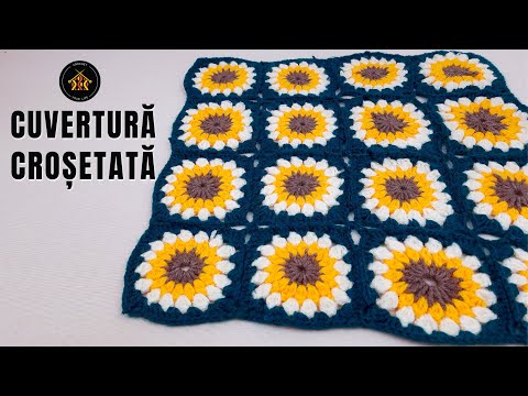 Cum crosetam patura/cuvertura Margareta - O raza de lumina in camera ta