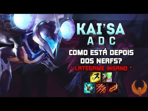 COMO ESTÁ DEPOIS DOS NERFS? *LATEGAME INSANO* - KAI'SA ADC GAMEPLAY [PT-BR]