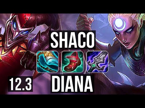 SHACO vs DIANA (JNG) | 11/1/11, Rank 4 Shaco, 600+ games, Godlike | BR Challenger | 12.3