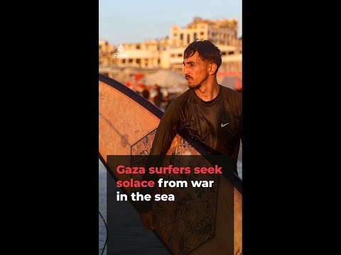 Gaza surfers seek solace from war in the sea