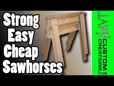 Strong, Cheap, Stackable Sawhorses - 090