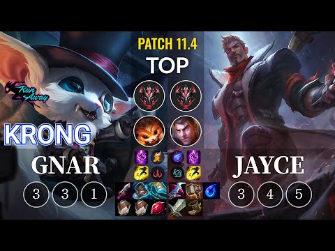 RNW KronG Gnar vs Jayce Top - KR Patch 11.4