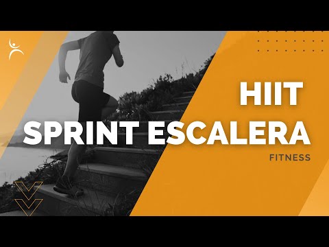 Ejercicio de HIIT Sprint en escalera