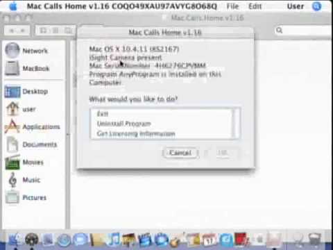 Uninstalling Mac Calls Home program