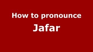How to pronounce Jafar