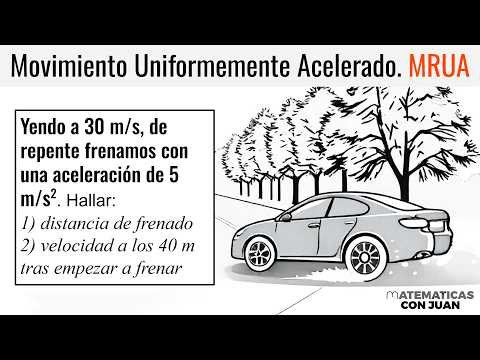 DISTANCIA DE FRENADO. Movimiento Rectilíneo Uniformemente Acelerado, MRUA. Cinemática