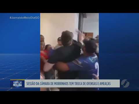 Sessão da Câmara de Morrinhos termina com troca de ofensas e ameaças