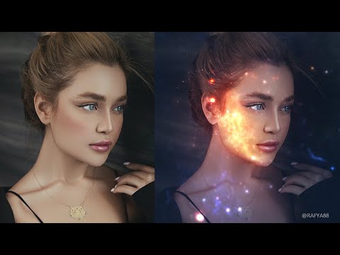 Neon Glow Effect Portrait Photoshop Tutorial