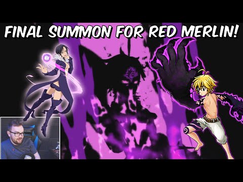 FINAL SUMMON FOR RED MERLIN!!! - DOUBLE SSR Luck?!? - Seven Deadly Sins: Grand Cross Global