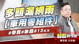 多頭漏網雨【車用零組件】#帝寶#耿鼎#13xx｜小武哥投資事務所｜陳武傑 (圖)