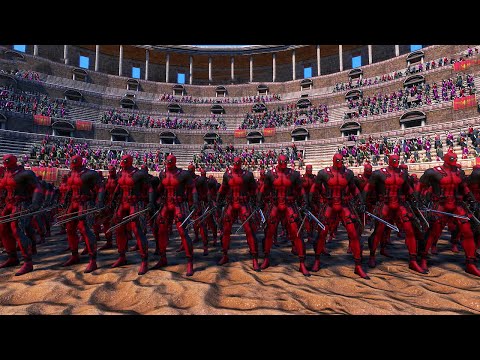 1000 Wolverine VS 1000 Deadpool ! Ultimate Epic Battle Simulator - UEBS