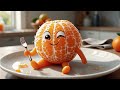 Cute Tangerine ASMR 5 Second Satisfying Fruit Animation