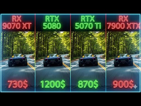 RX 9070 XT vs RTX 5080 vs RTX 5070 Ti vs RX 7900 XTX | 10 Game Benchmark Test with Ryzen 7 7800X3D