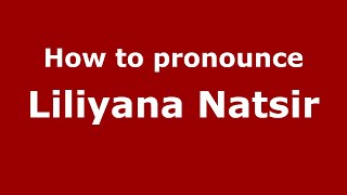 How to pronounce Liliyana Natsir