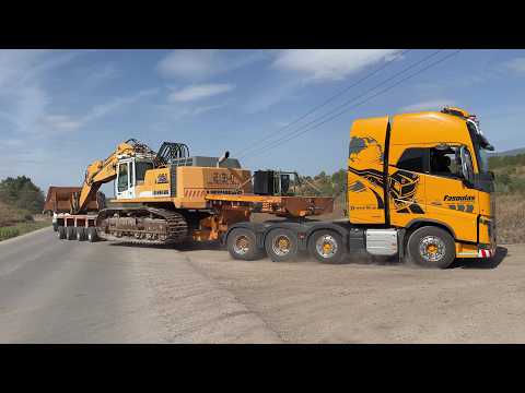 Transporting The Liebherr 964 & Cat 336 Excavators - Fasoulas Heavy Transports 4k