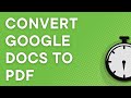 Convert Google Docs to PDF Tutorial (NO YOUTUBE ADS) Convert Google Docs to PDF Tutorial (NO YOUTUBE ADS)