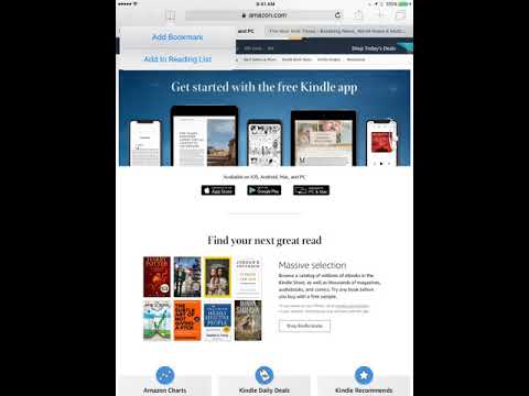 How to BOOKMARK on IPAD?