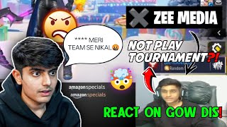 Why TG Mafia Didn’t Play Zee Media Tournament? 🤯 | Time Break & Strong Reaction on GOW Ban!