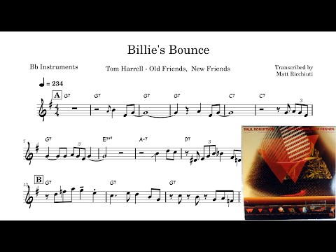 Tom Harrell Solo Transcription | "Billie's Bounce" | Bb Instruments