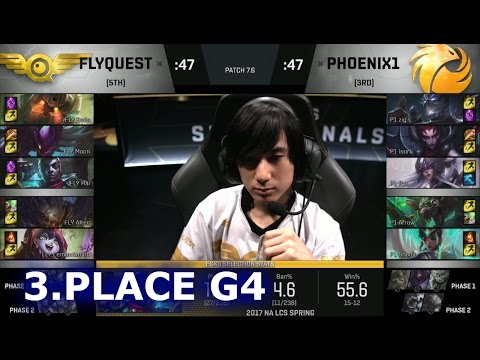 FlyQuest vs Phoenix1 Game 4 | 3rd Place Decider S7 NA LCS Spring 2017 | FLY vs P1 G4 1080p
