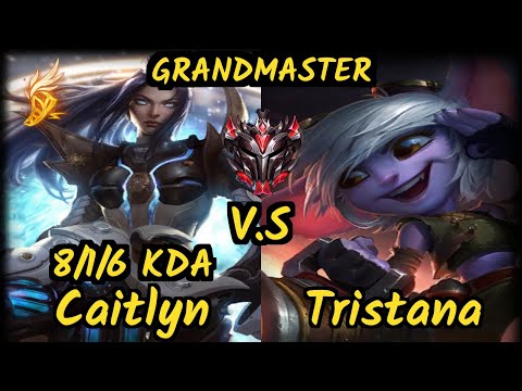 Freeze (CAITLYN) vs TRISTANA - 8/1/6 KDA BOTTOM ADC GAMEPLAY - EUW Ranked GRANDMASTER