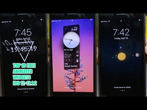 Top 10 FREE ANIMATED LOCKSCREEN Widgets For iOS 12-12.1.2 (XenHTML Widgets)