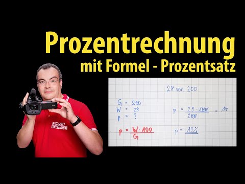 Prozentrechnung mit Formel - Prozentsatz berechnen - Schritt für Schritt | Lehrerschmidt